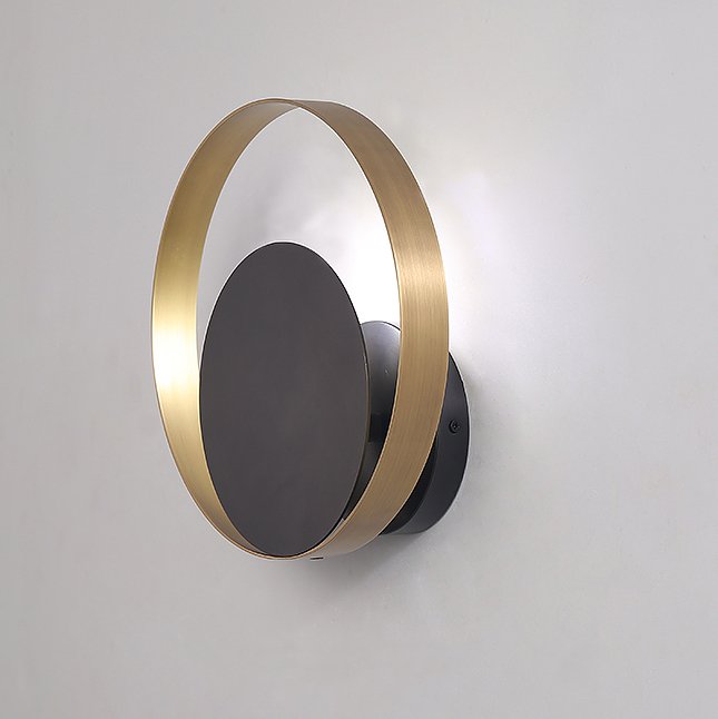 Бра VeniceM CIRCLE WALL LAMP Латунь Черный в Нижнем Новгороде | Loft Concept 