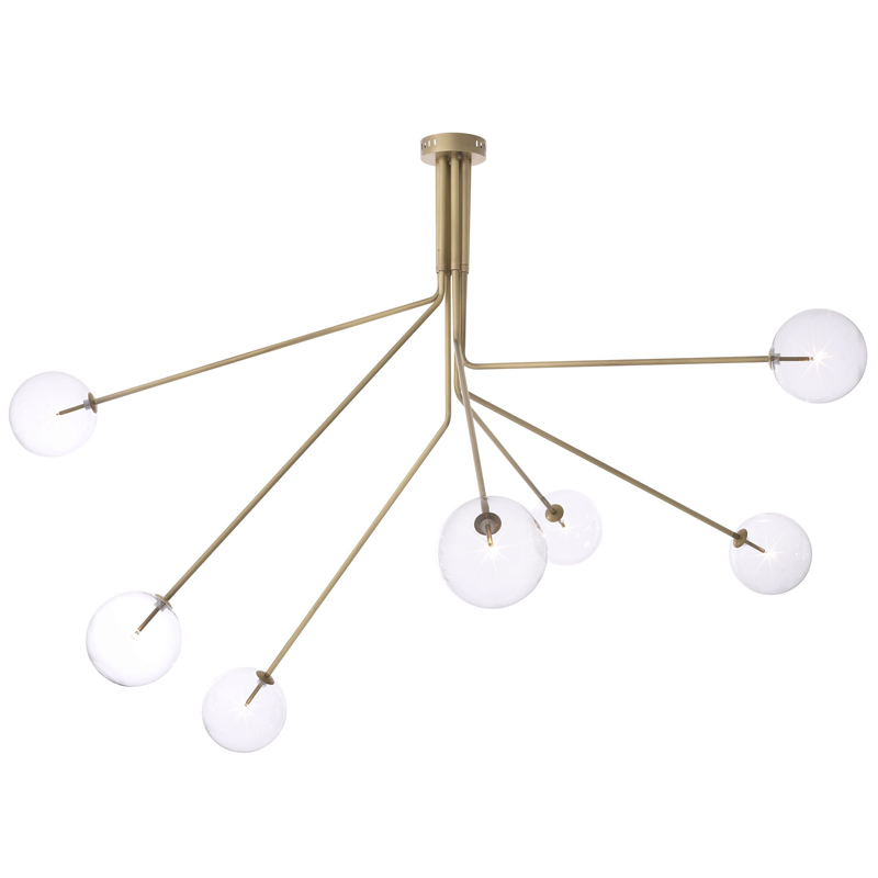 Люстра Eichholtz Chandelier Topaz Brass Латунь Прозрачный в Нижнем Новгороде | Loft Concept 