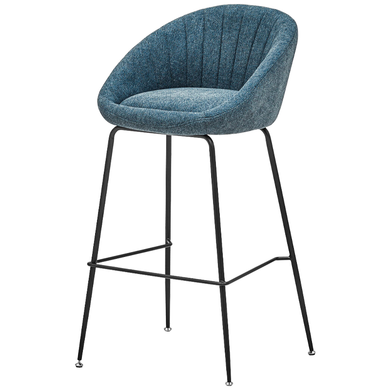 Барный стул Alberto Bar Stool Blue Черный Голубой пастельный в Нижнем Новгороде | Loft Concept 