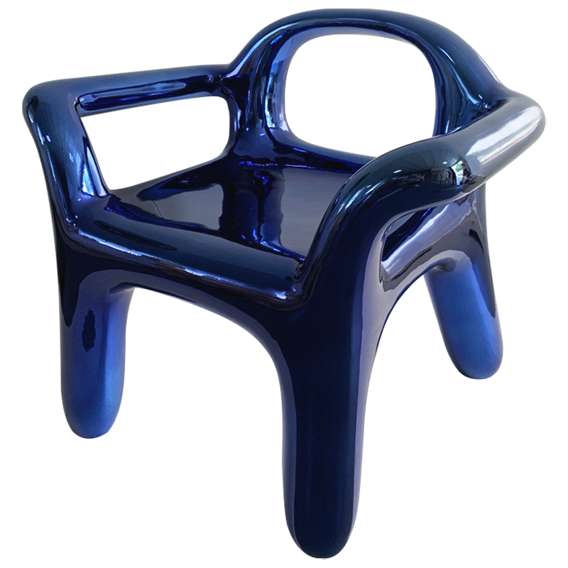 Кресло Deep Blue Metallica Shine Armchair Синий в Нижнем Новгороде | Loft Concept 