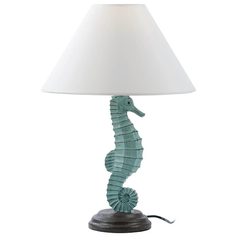 Настольная лампа Sea Horse Table Lamp Голубой пастельный Белый в Нижнем Новгороде | Loft Concept 