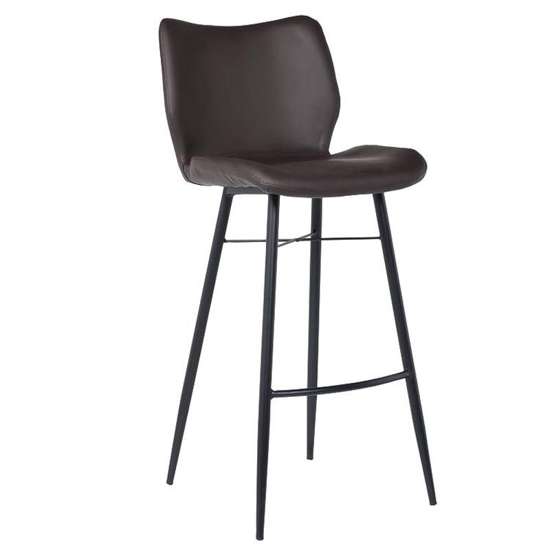 Барный стул Herald Eco Leather Bar Stool Коричневый Черный в Нижнем Новгороде | Loft Concept 