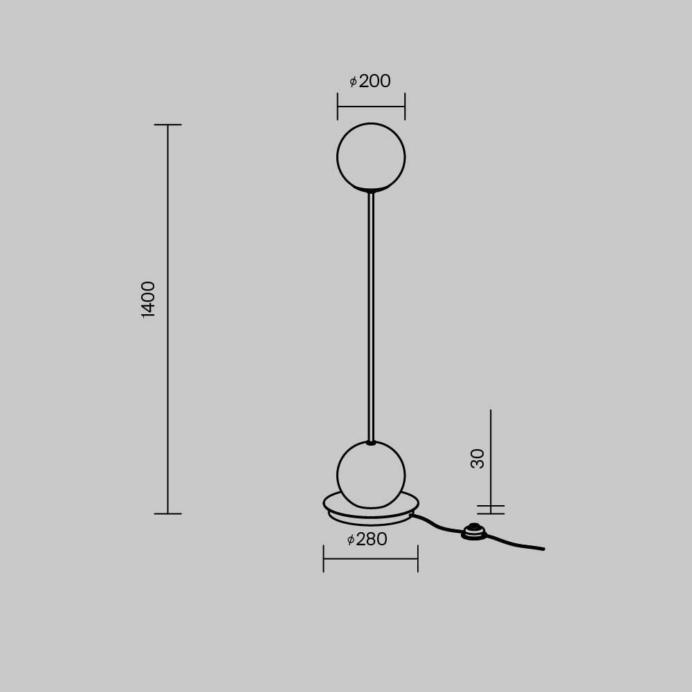 Напольный торшер светодионый Twins 3000К 20Вт в Нижнем Новгороде