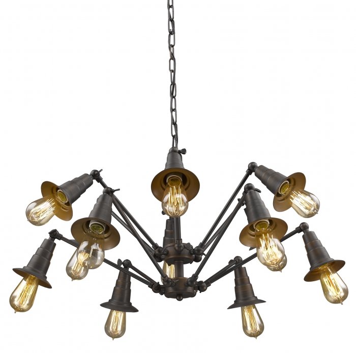 Люстра Loft Spider Chandelier 12 Коричневый винтаж в Нижнем Новгороде | Loft Concept 