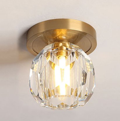 Потолочный светильник RH Boule de Cristal Single ceiling light Латунь Прозрачное Стекло в Нижнем Новгороде | Loft Concept 