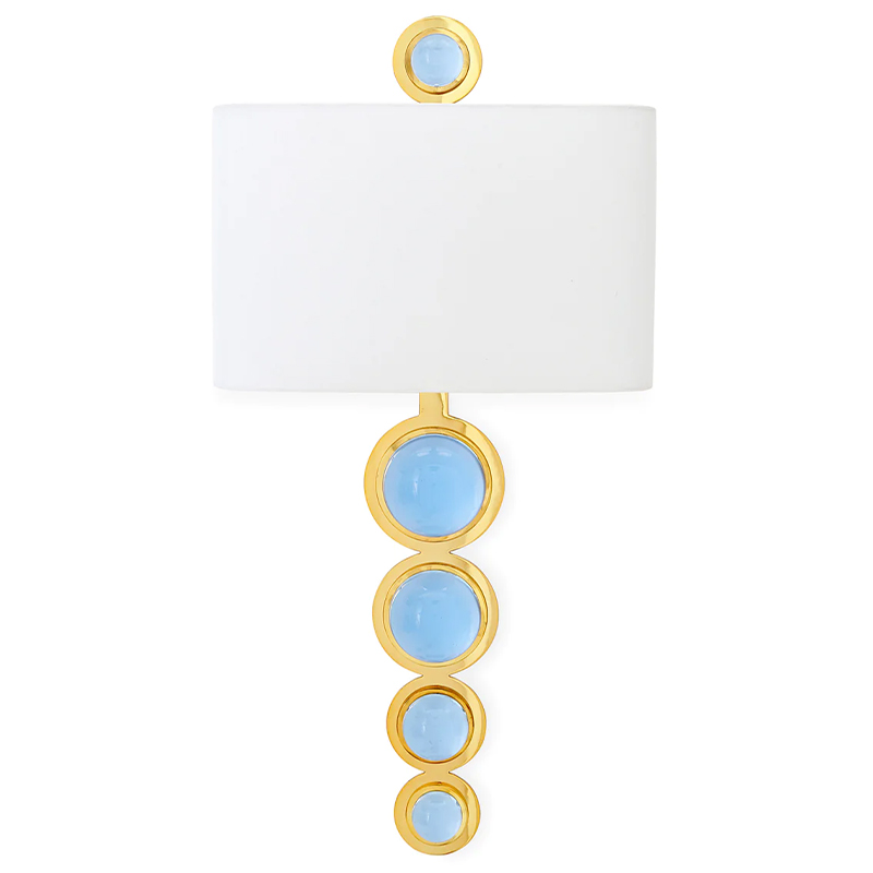 Бра GLOBO SCONCE Jonathan Adler Белый Голубой Золотой в Нижнем Новгороде | Loft Concept 