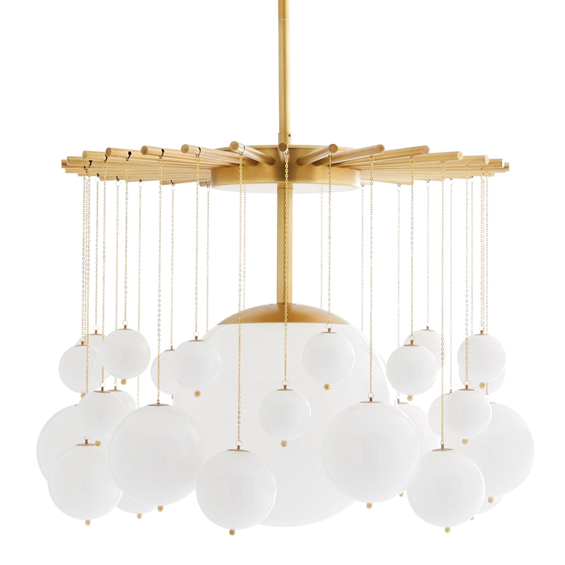 Люстра Arteriors MIRA CHANDELIER Золотой Белый в Нижнем Новгороде | Loft Concept 