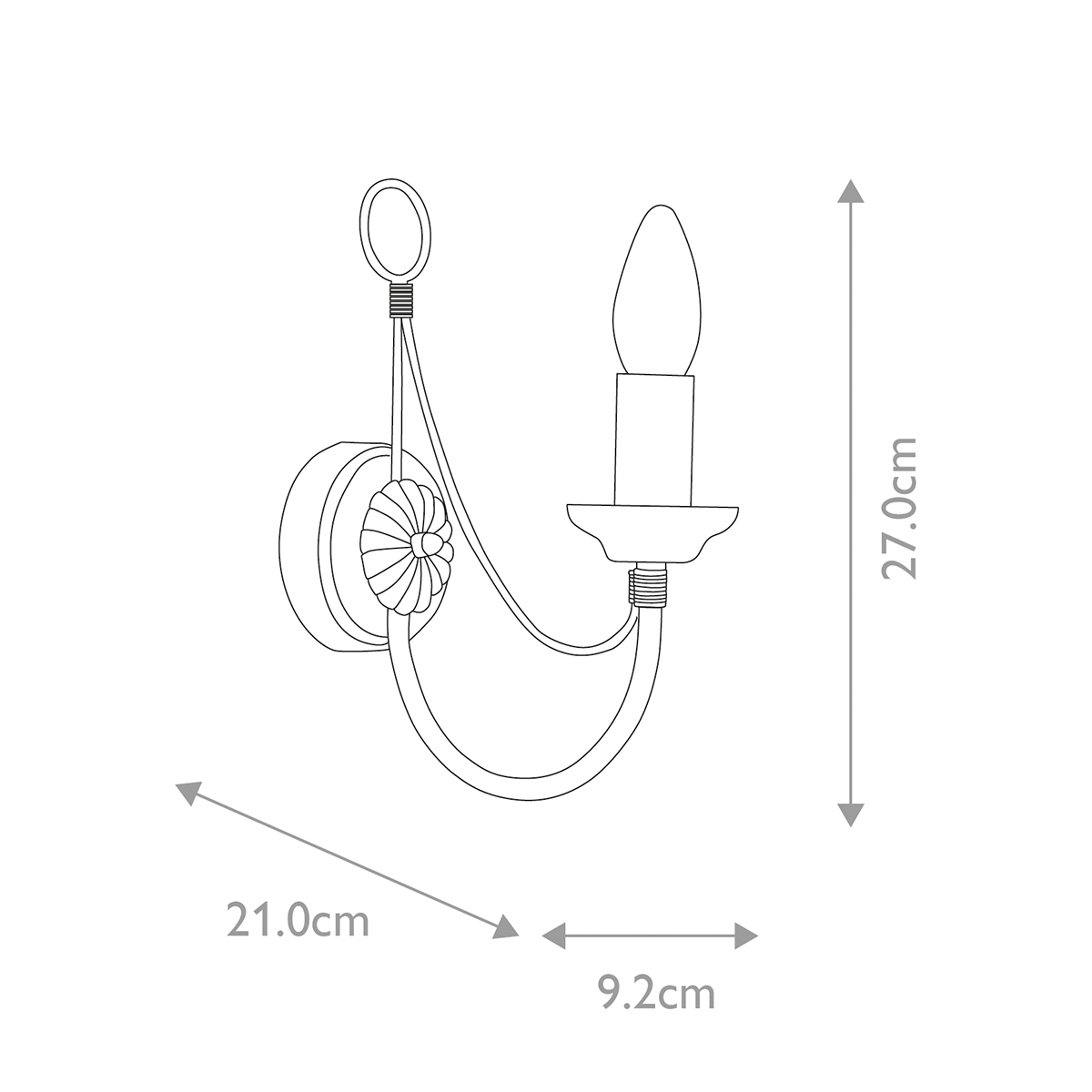 Бра черного цвета с лампой в форме свечи Elstead Lighting в Нижнем Новгороде