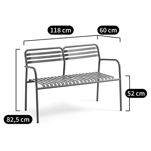 Скамья из алюминия Mack Metal Bench Green в Нижнем Новгороде