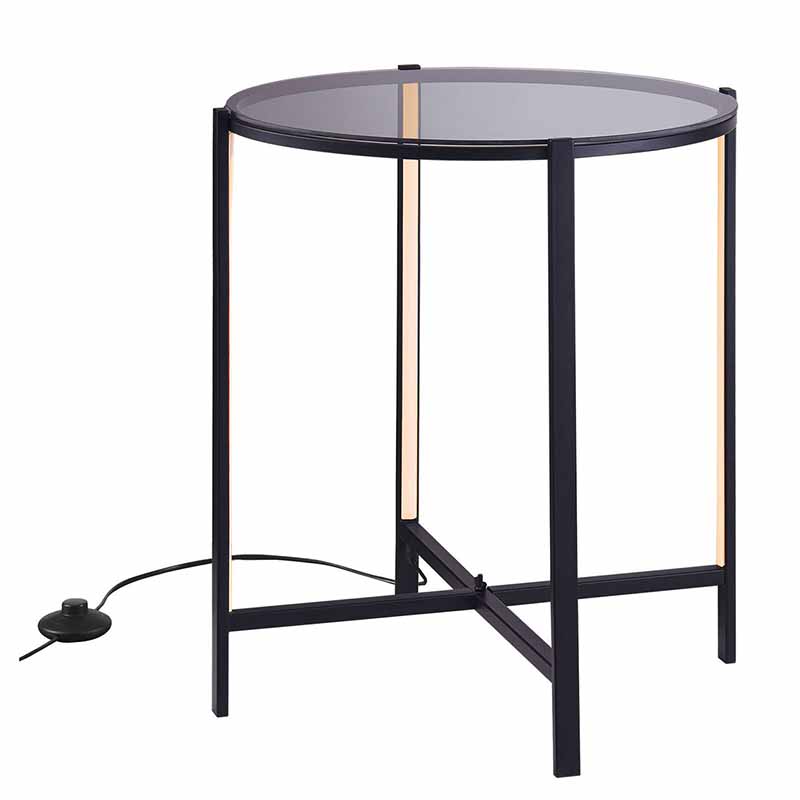 Приставной стол Galia Side Table Black LED Черный в Нижнем Новгороде | Loft Concept 