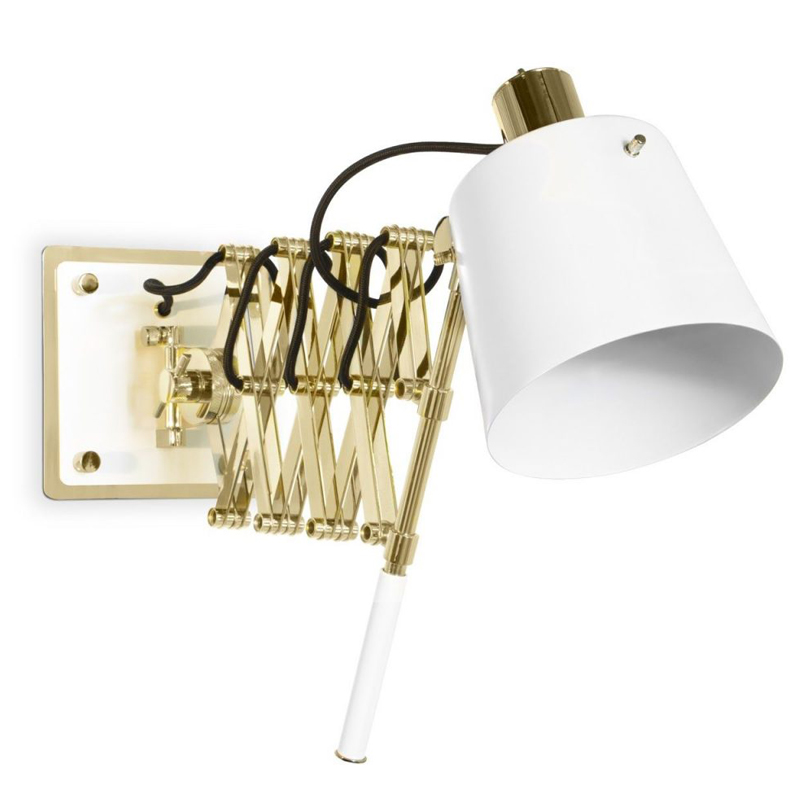 Бра PASTORIUS WALL LAMP White Белый Глянцевое золото в Нижнем Новгороде | Loft Concept 