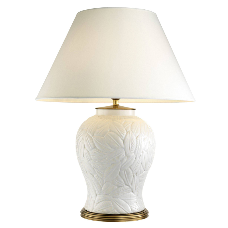 Настольная лампа Eichholtz Table Lamp Cyprus White Белый Латунь Античная полированная в Нижнем Новгороде | Loft Concept 