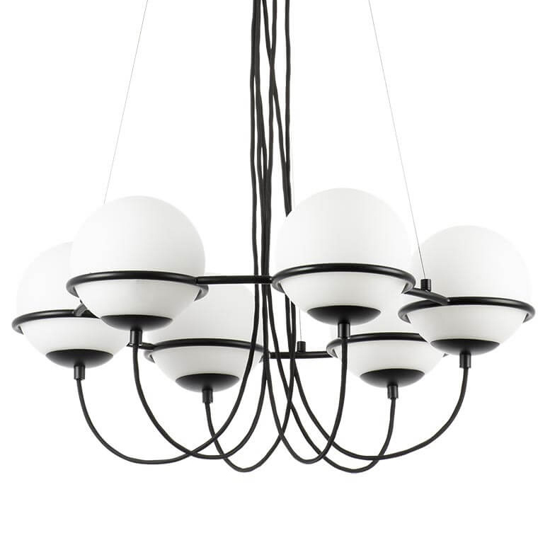 Люстра Melissa Chandelier Black 6 Белый Черный в Нижнем Новгороде | Loft Concept 