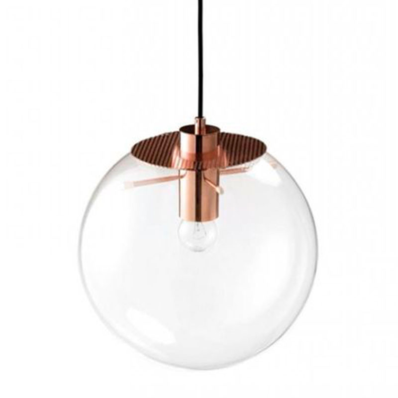 Подвесной светильник Selene Glass Ball Ceiling Lights Gold 40 cm Медь Прозрачное Стекло в Нижнем Новгороде | Loft Concept 