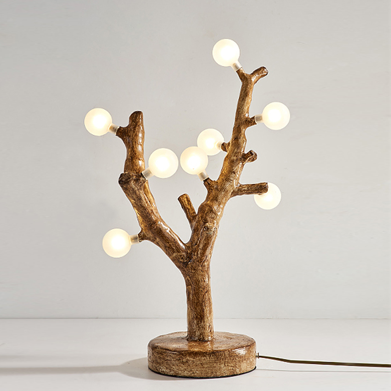 Настольная лампа Tree branch Table Lamp Коричневый Белый в Нижнем Новгороде | Loft Concept 