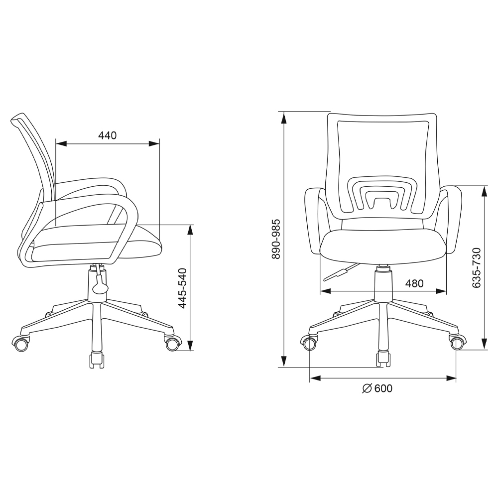 Офисное кресло с основанием из белого пластика Desk chairs Green в Нижнем Новгороде