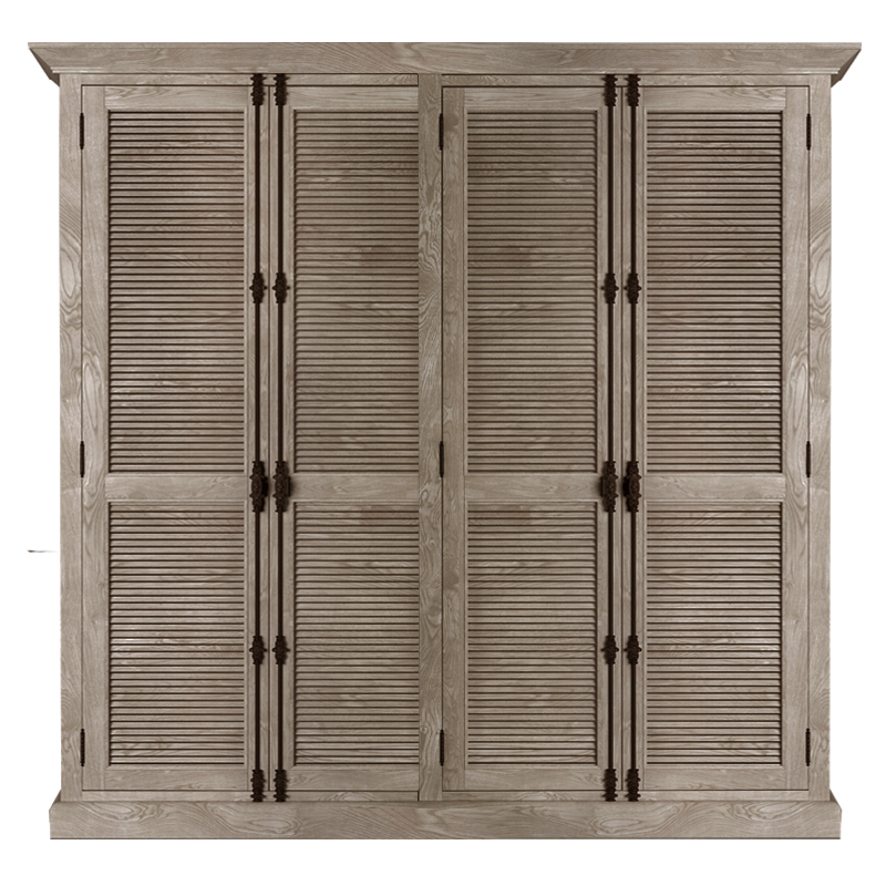 Restoration Hardware Shutter Four-Door Cabinet Шкаф с реечными дверями дуб  в Нижнем Новгороде | Loft Concept 