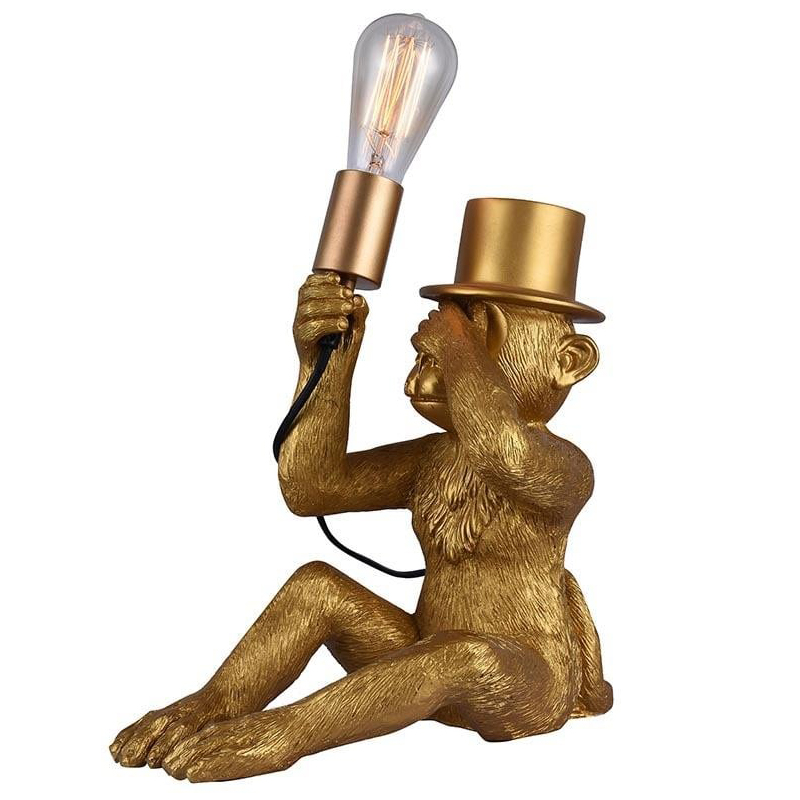 Настольная лампа Circus Monkey Table lamp Золотой Черный в Нижнем Новгороде | Loft Concept 