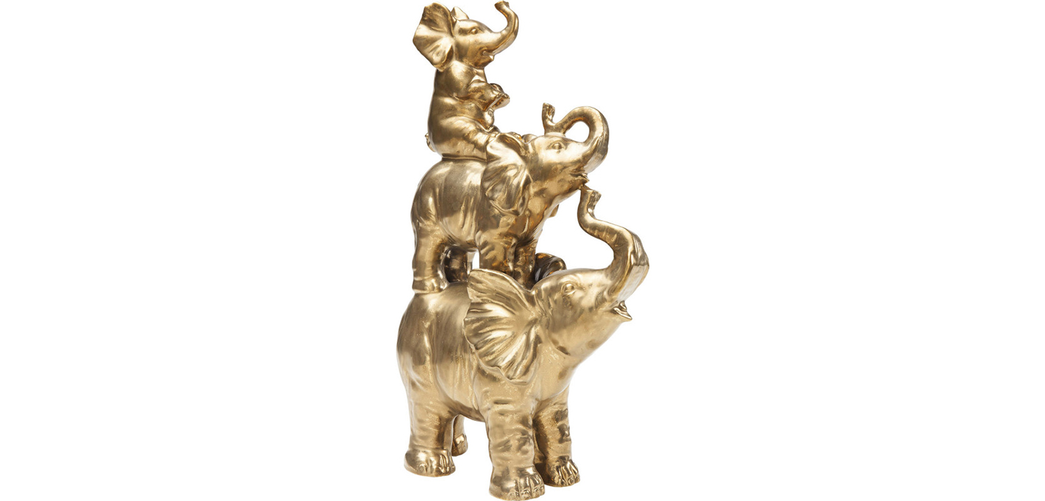 Статуэтка Family of Golden Elephants - фото №1