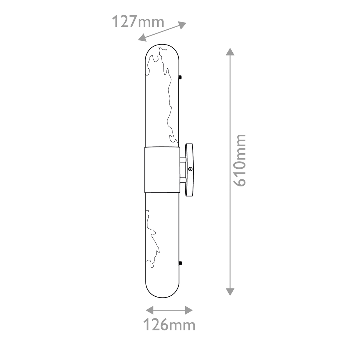 Бра для ванных комнат вертикальное с вытянутым плафоном из алебастра Hinkley в Нижнем Новгороде