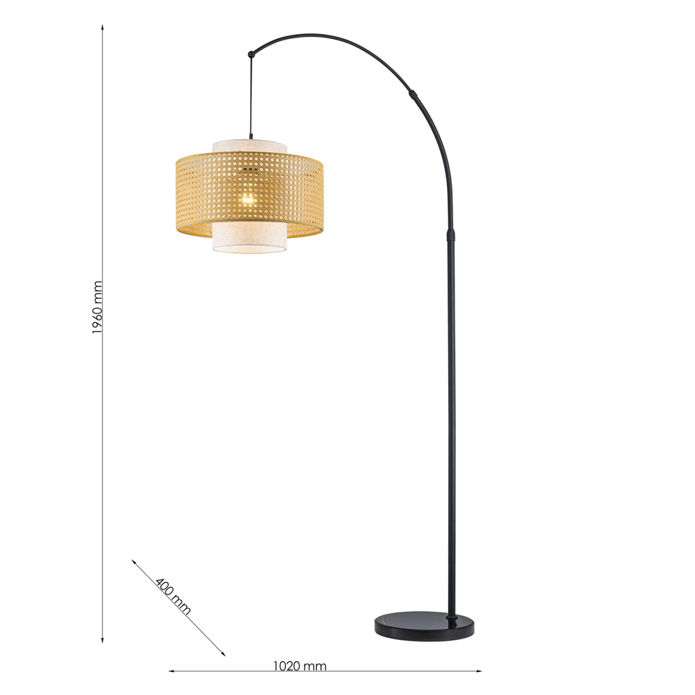 Торшер с декоративным поясом из плетеного бамбука Biuloggicu в Нижнем Новгороде