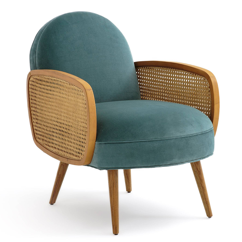 Кресло Morten Wicker Turquoise Armchair Бирюзовый в Нижнем Новгороде | Loft Concept 