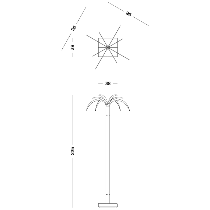 Дизайнерский торшер в виде пальмы Poltronova Sanremo Floor Lamp в Нижнем Новгороде