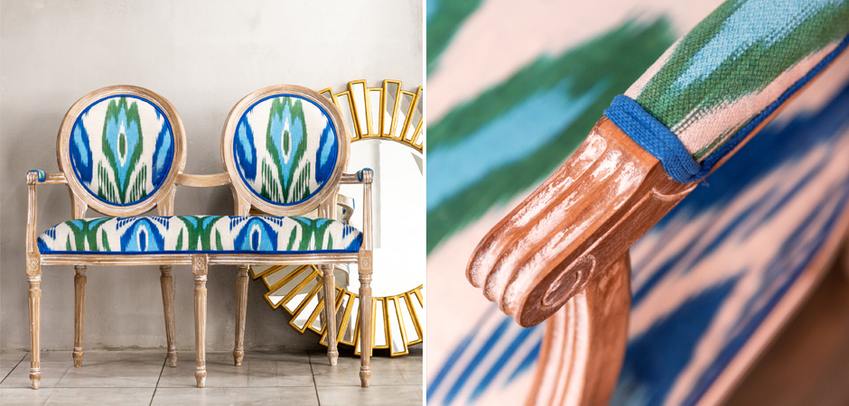 Диванетка с узором Ikat Pattern - фото №1