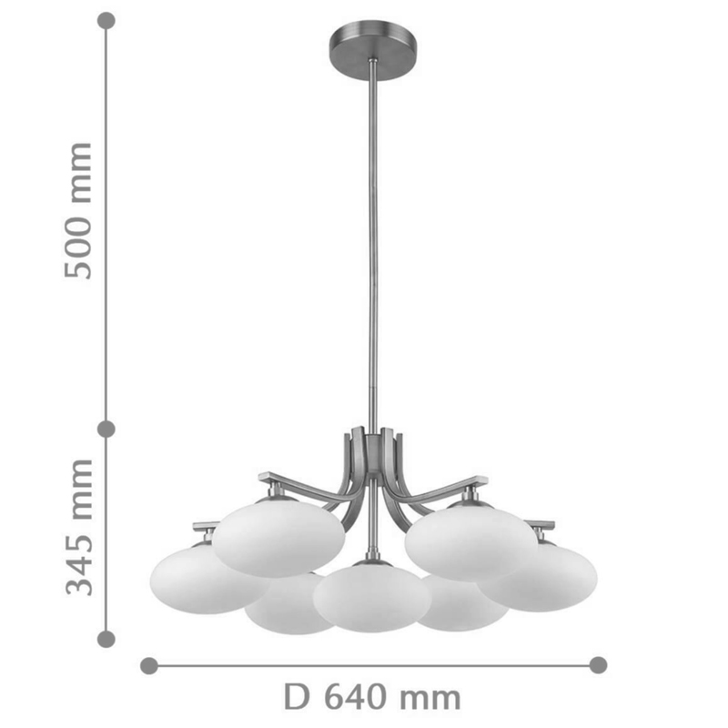 Oval Balls Mushrooms Chandelier 7 Brass в Нижнем Новгороде