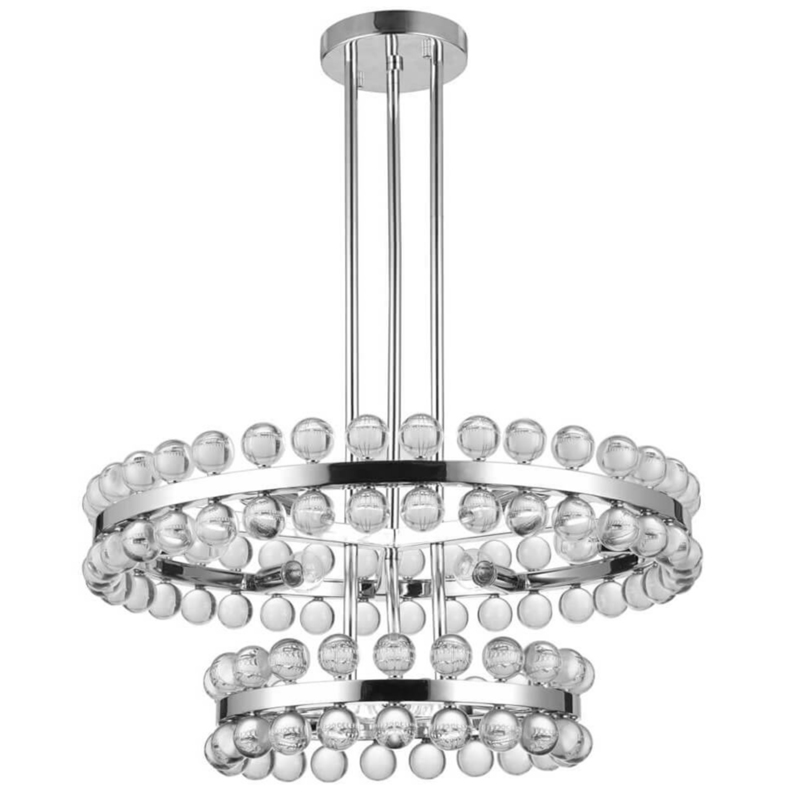 Sacramento Transparent Balls Two Circle Chandelier  Хром Прозрачный в Нижнем Новгороде | Loft Concept 