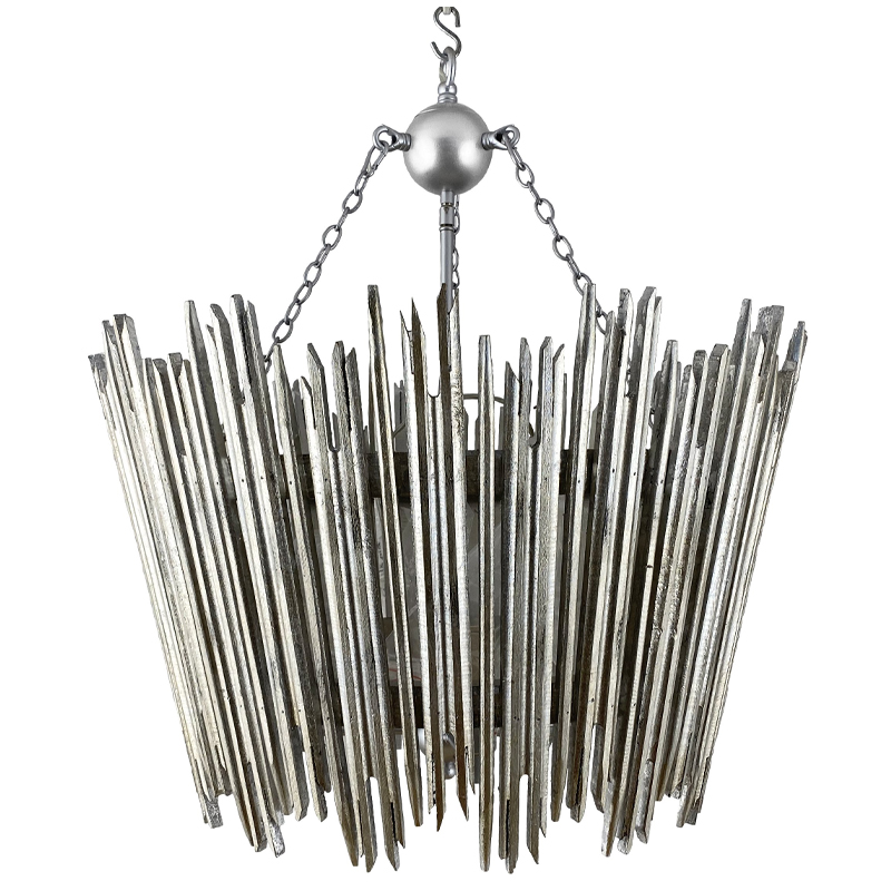 Люстра Ragna Silver Wooden Rods Chandelier Серебряный в Нижнем Новгороде | Loft Concept 