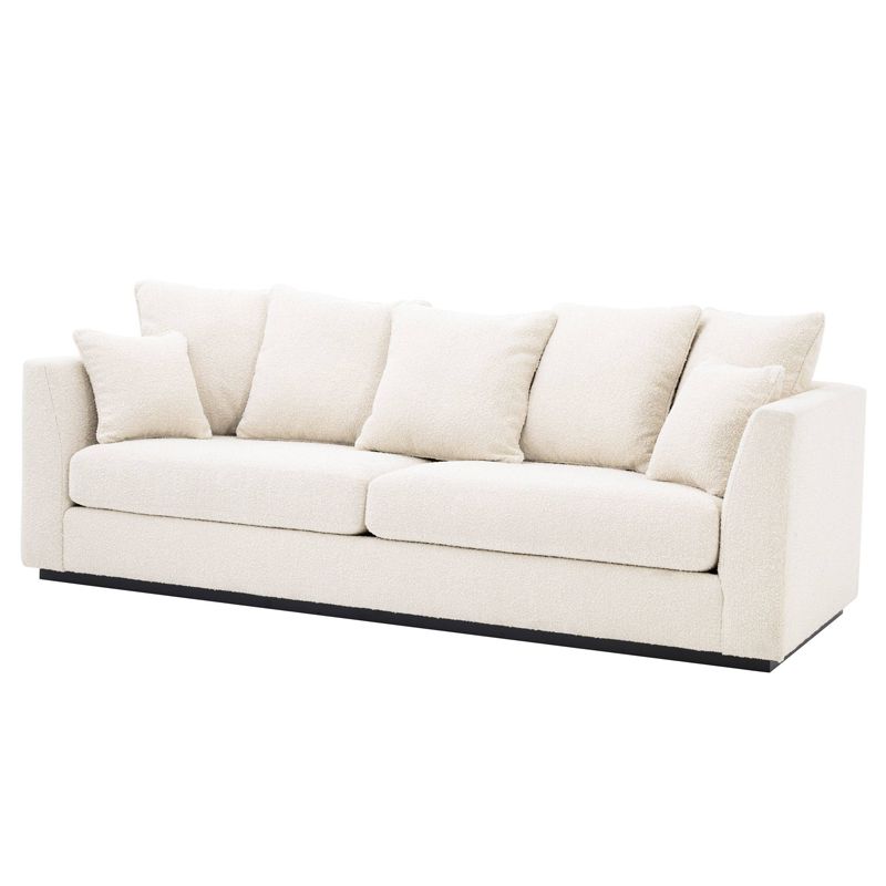 Диван Eichholtz Sofa Taylor boucle cream Кремовый Черный в Нижнем Новгороде | Loft Concept 