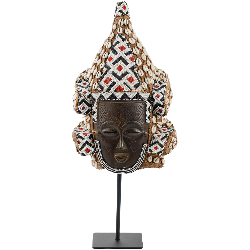 Маска African Mask with Sophisticated headgear Коричневый Мульти Черный в Нижнем Новгороде | Loft Concept 