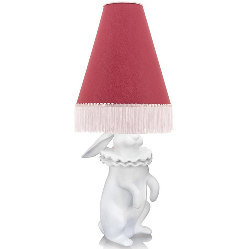 Настольная лампа Lamptable Rabbit Antique Pink Бургундский красный Розовый Белый в Нижнем Новгороде | Loft Concept 