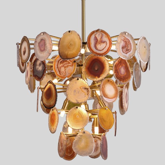 Люстра MARJORIE SKOURAS BEBE CHANDELIER AGATE natural Золотой в Нижнем Новгороде | Loft Concept 