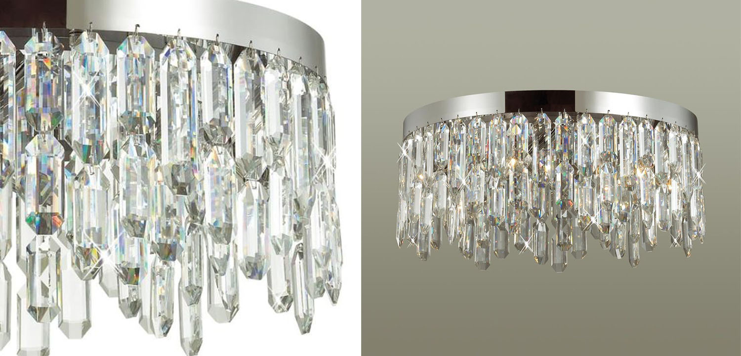 Потолочная люстра Crystal Polyhedrons Chrome - фото