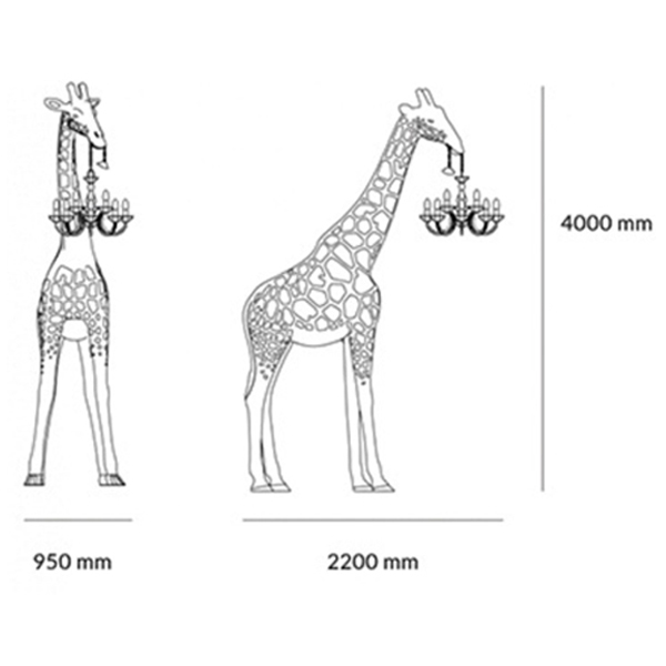 Торшер черный жираф в натуральную величину Giraffe Lamp large size в Нижнем Новгороде