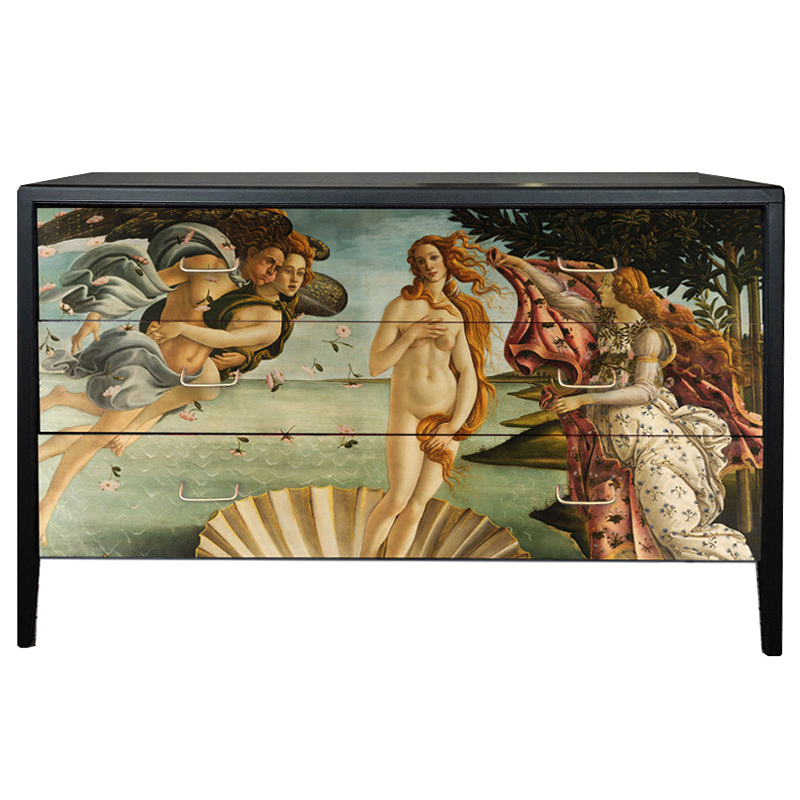 Комод Афродита Chest Of Drawers The Birth Of Venus Черный Бежево-серый в Нижнем Новгороде | Loft Concept 