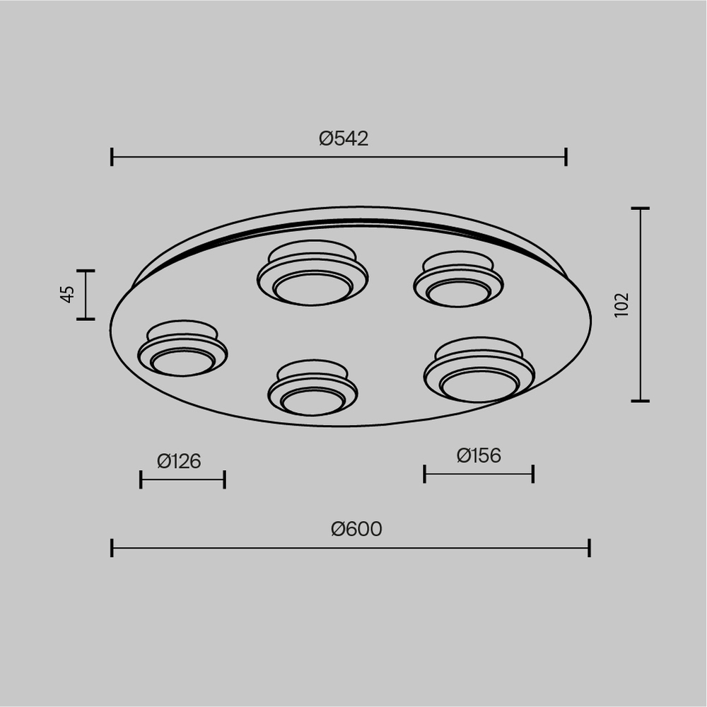 Потолочный светильник Pharao 3000К 56Вт в Нижнем Новгороде