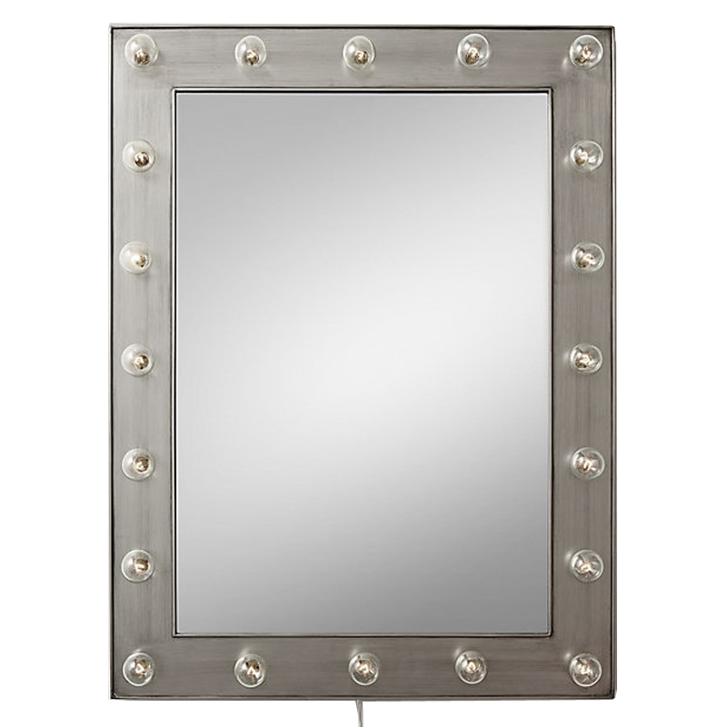 Зеркало с подсветкой Restoration Hardware ILLUMINATED Mirror Pewter Никель Сатин в Нижнем Новгороде | Loft Concept 