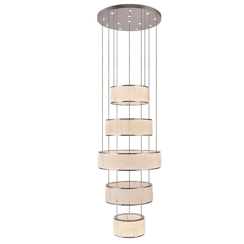 Люстра Crystal Shine Naomi 5 rings Chandelier Хром Прозрачный (Transparent) в Нижнем Новгороде | Loft Concept 