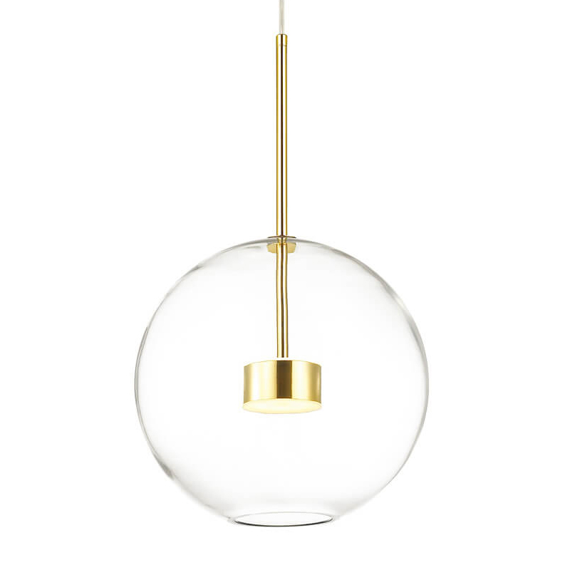 Подвесной светильник Transparent Bubble Pendant Gold One Глянцевое золото Прозрачный в Нижнем Новгороде | Loft Concept 