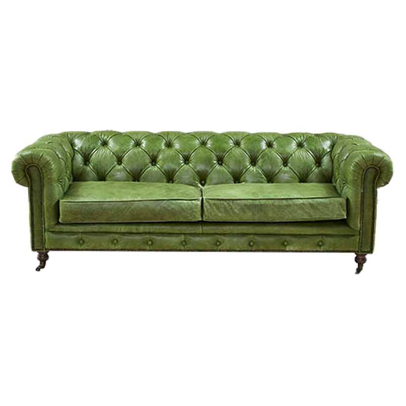 Диван Chesterfield leather Sofa green Зеленый в Нижнем Новгороде | Loft Concept 