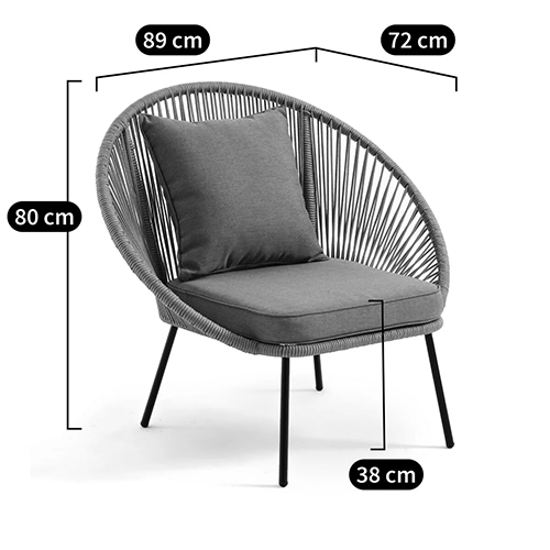 Садовое кресло Аcapulco Grey Chair в Нижнем Новгороде