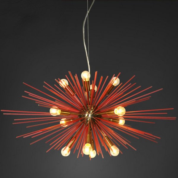 Люстра ASTRA Chandelier Sputnik Red and Brass  в Нижнем Новгороде | Loft Concept 