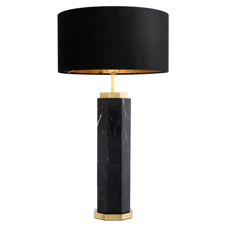 Настольная лампа Eichholtz Table Lamp Newman Black Латунь Античная полированная Черный в Нижнем Новгороде | Loft Concept 