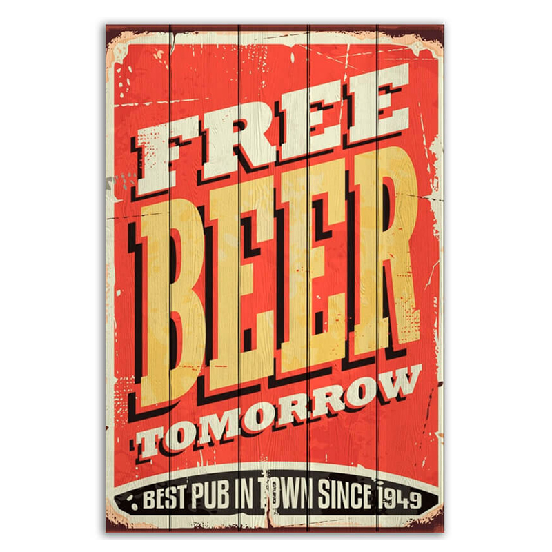 Постер Free Beer Tomorrow  в Нижнем Новгороде | Loft Concept 