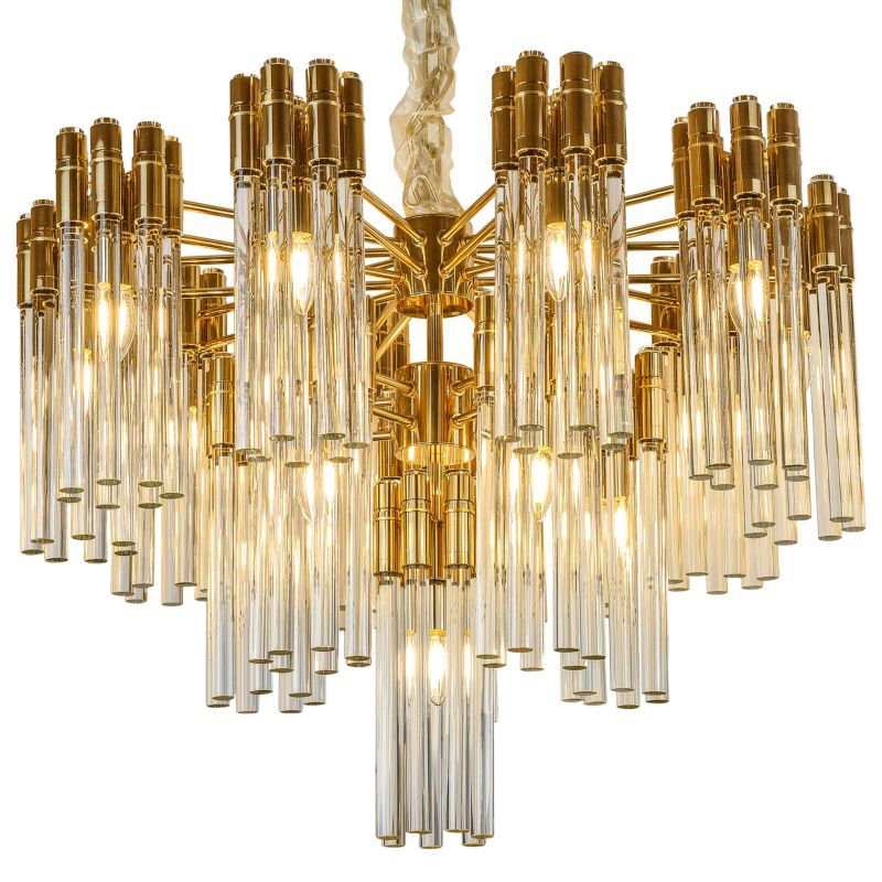 Люстра Contemporary Chandelier Crystal Gold Золотой Прозрачное Стекло в Нижнем Новгороде | Loft Concept 