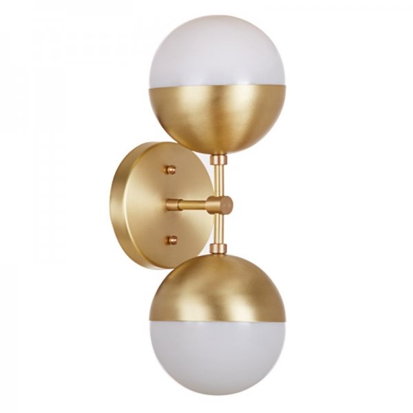 Бра Copper Light Bra Duos Brass Белый Латунь в Нижнем Новгороде | Loft Concept 