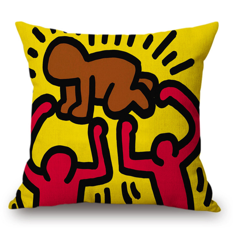 Подушка Keith Haring 5 Мульти в Нижнем Новгороде | Loft Concept 